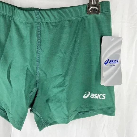 Asics Womens Green 4" Court Volleyball Spandex - Picture 4 of 6